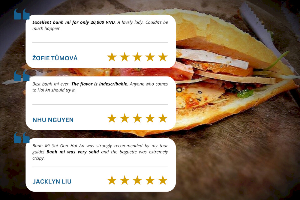 The soft and airy baguette at Banh Mi Sai Gon Hoi An